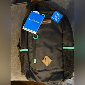 Columbia Black and Teal Diaper Bag